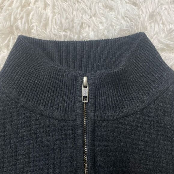 Daniel Hechter 1/4 Zip Knit Sweater Mens XXL Black Pullover 100% Cotton - Picture 2 of 8